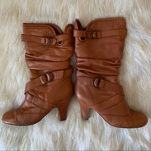 Steve Madden Latchh Cognac Slouch Boots, Size 9